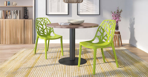 Cornelia Modern ABS Plastic Dining Side Chair Solid Green