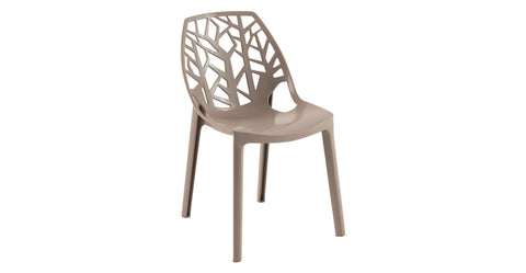 Cornelia Modern ABS Plastic Dining Side Chair Taupe