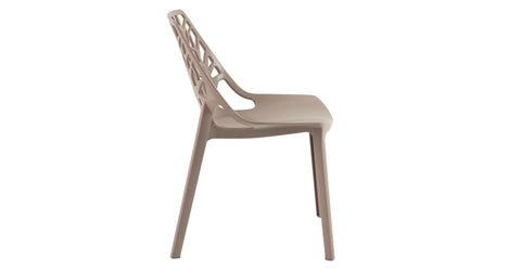 Cornelia Modern ABS Plastic Dining Side Chair Taupe