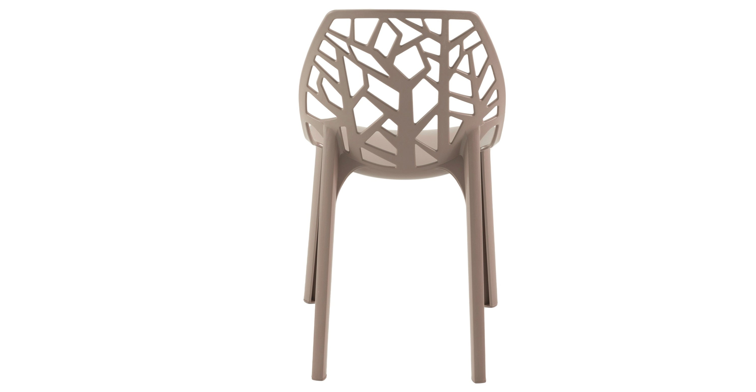 Cornelia Modern ABS Plastic Dining Side Chair Taupe