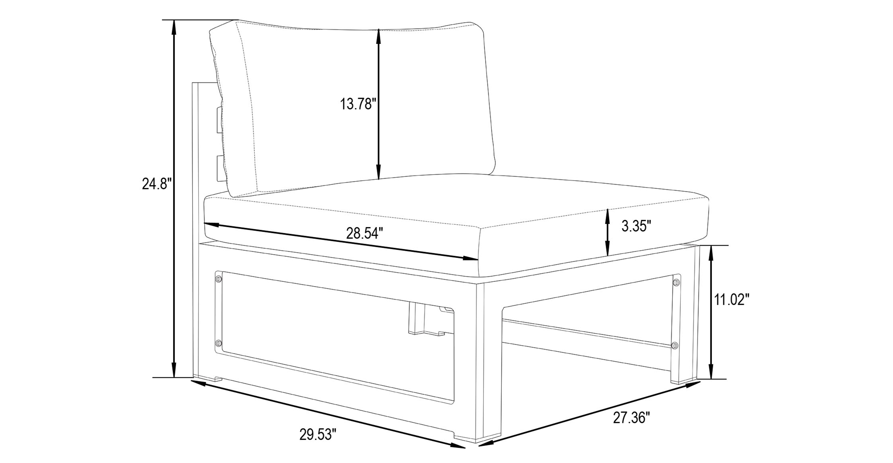 Chelsea 9-Piece Patio Sectional with Coffee Table Black Aluminum With Cushions Beige