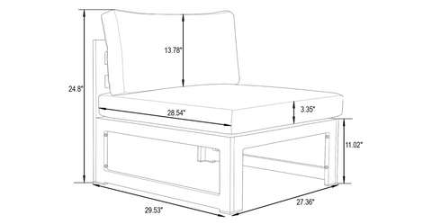 Chelsea 9-Piece Patio Sectional with Coffee Table Black Aluminum With Cushions Beige