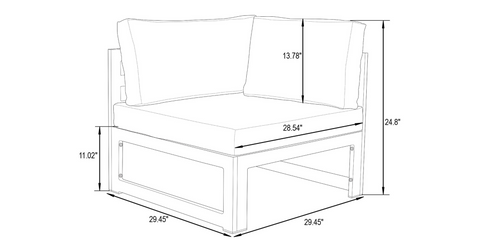 Chelsea 9-Piece Patio Sectional with Coffee Table Black Aluminum With Cushions Green