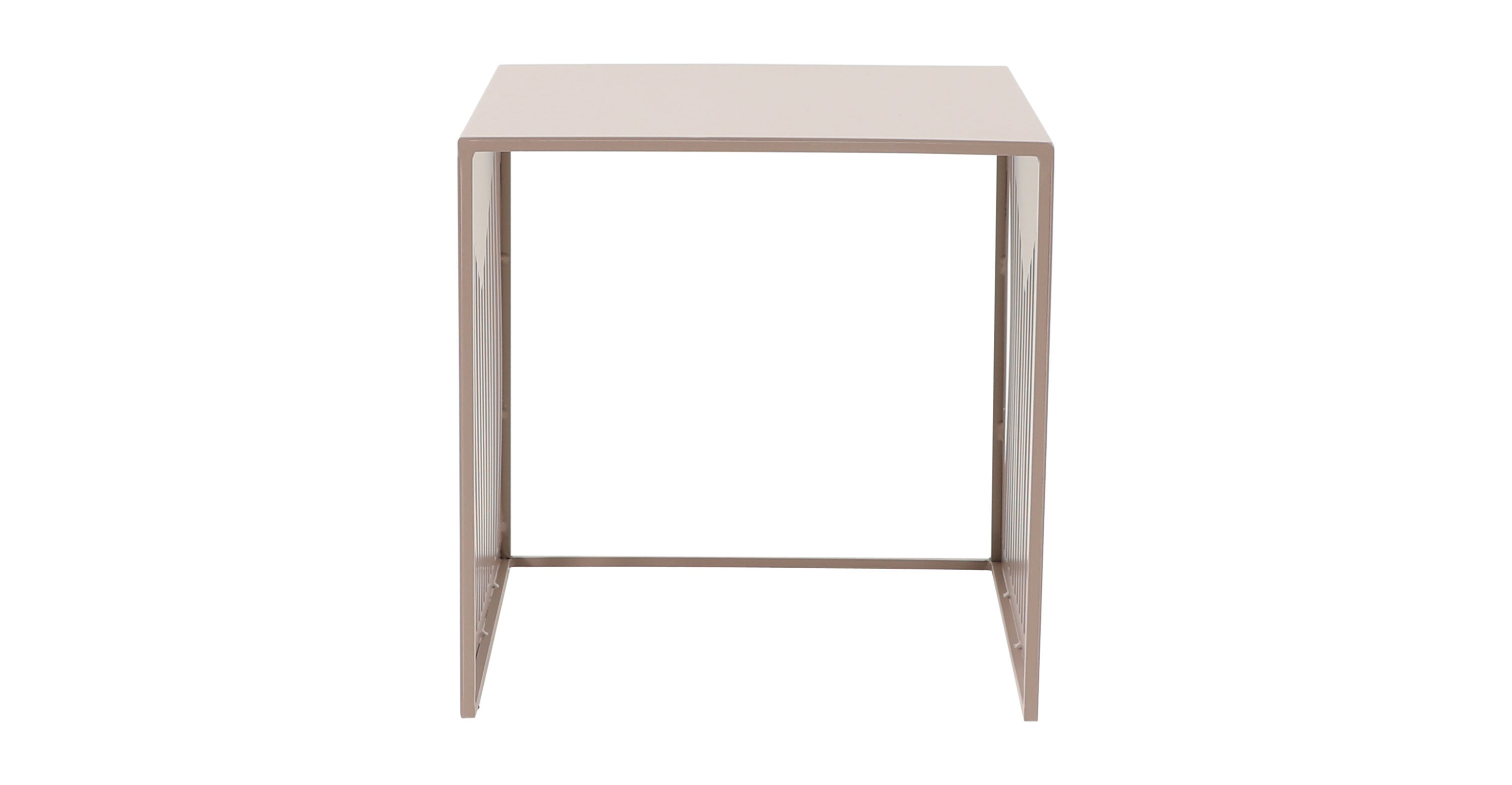 Cisco Modern Square Steel Side Table with Powder Coated Finish Brown