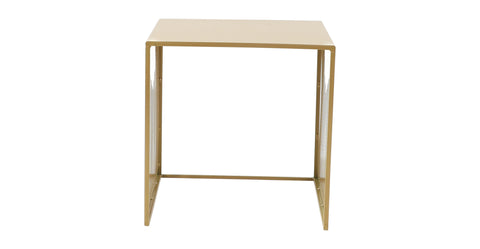 Cisco Modern Square Steel Side Table with Powder Coated Finish Gold