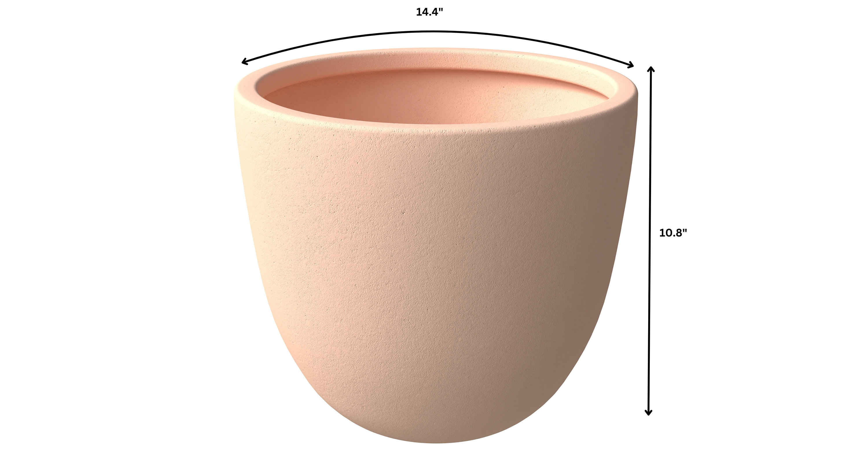 Dahlia Modern Fiberstone and MgO Clay Planter Pot for Indoor and Outdoor 11 Inch / Terracota