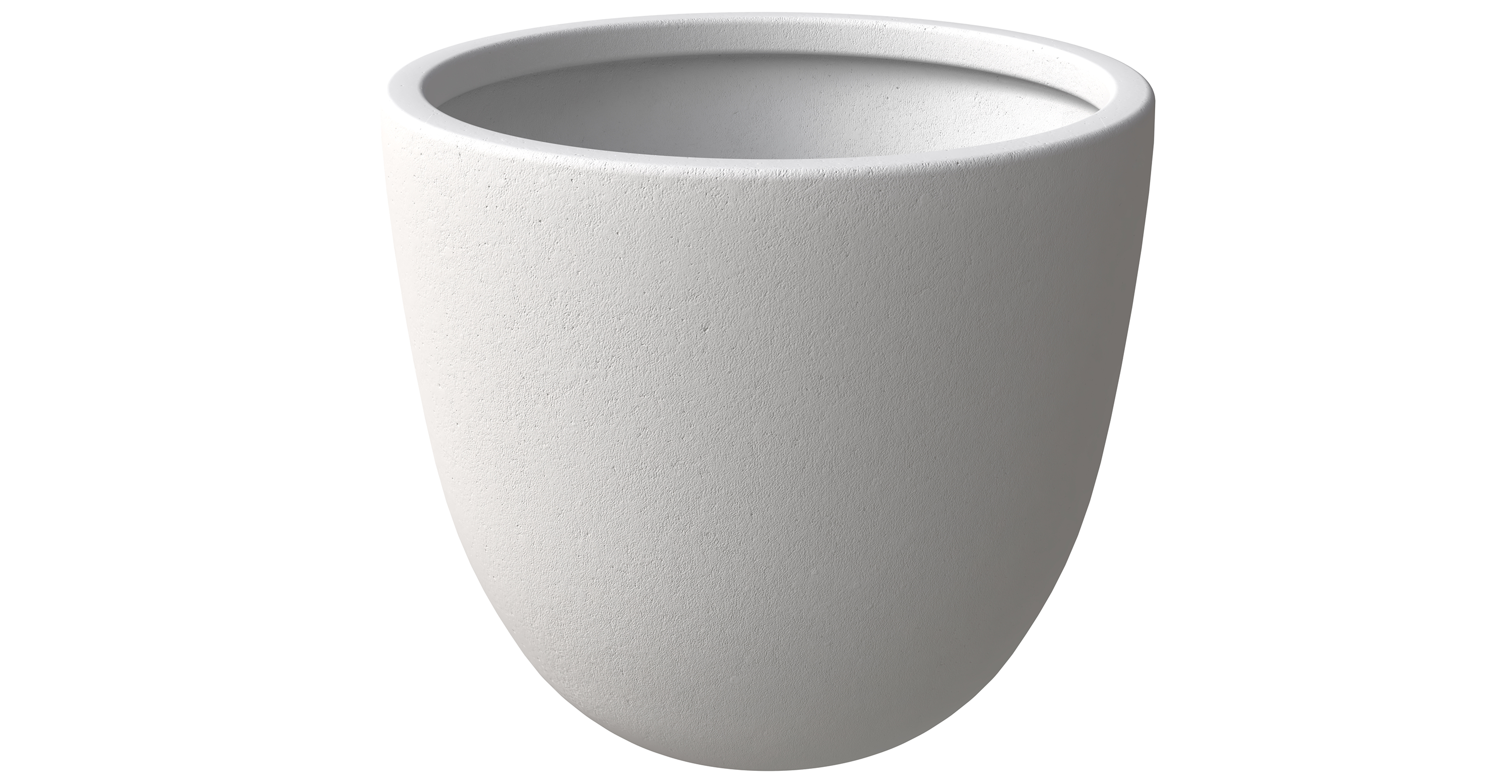 Dahlia Modern Fiberstone and MgO Clay Planter Pot for Indoor and Outdoor 11 Inch / White