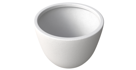 Dahlia Modern Fiberstone and MgO Clay Planter Pot for Indoor and Outdoor 11 Inch / White