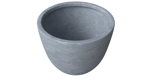 Dahlia Modern Fiberstone and MgO Clay Planter Pot for Indoor and Outdoor 14 Inch / Aged Concrete