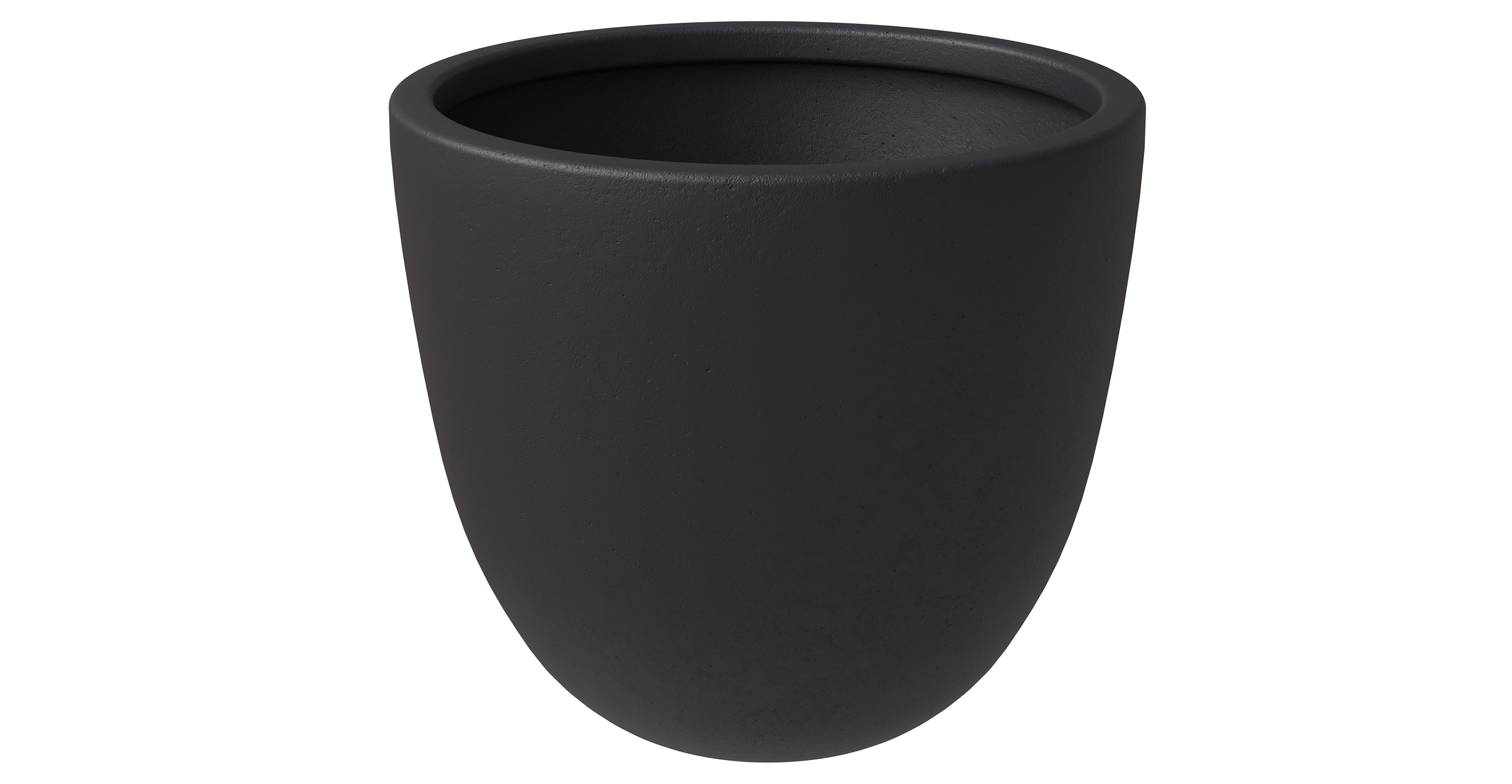 Dahlia Modern Fiberstone and MgO Clay Planter Pot for Indoor and Outdoor 14 Inch / Black