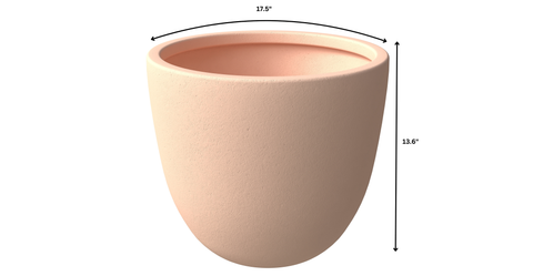 Dahlia Modern Fiberstone and MgO Clay Planter Pot for Indoor and Outdoor 14 Inch / Terracota