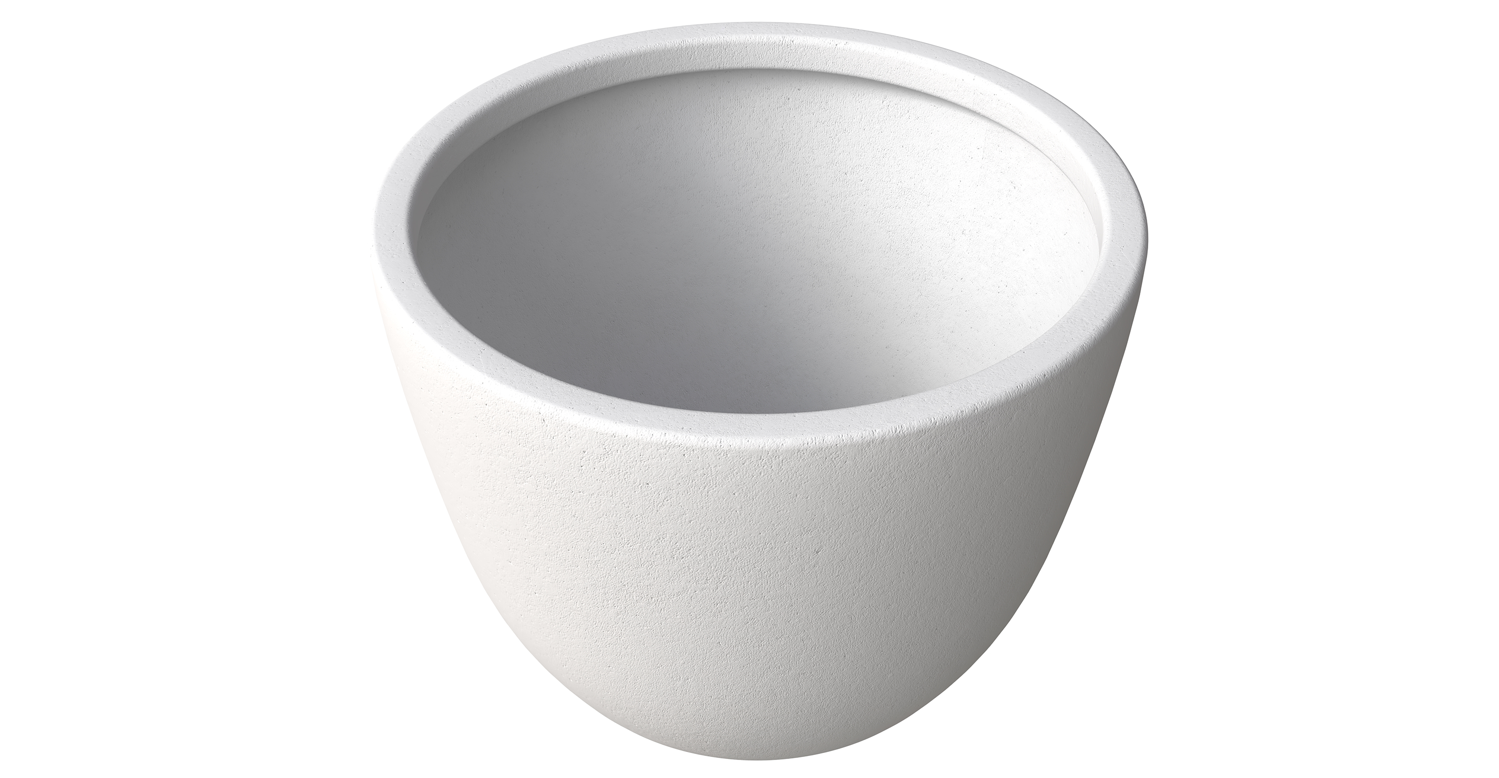 Dahlia Modern Fiberstone and MgO Clay Planter Pot for Indoor and Outdoor 14 Inch / White