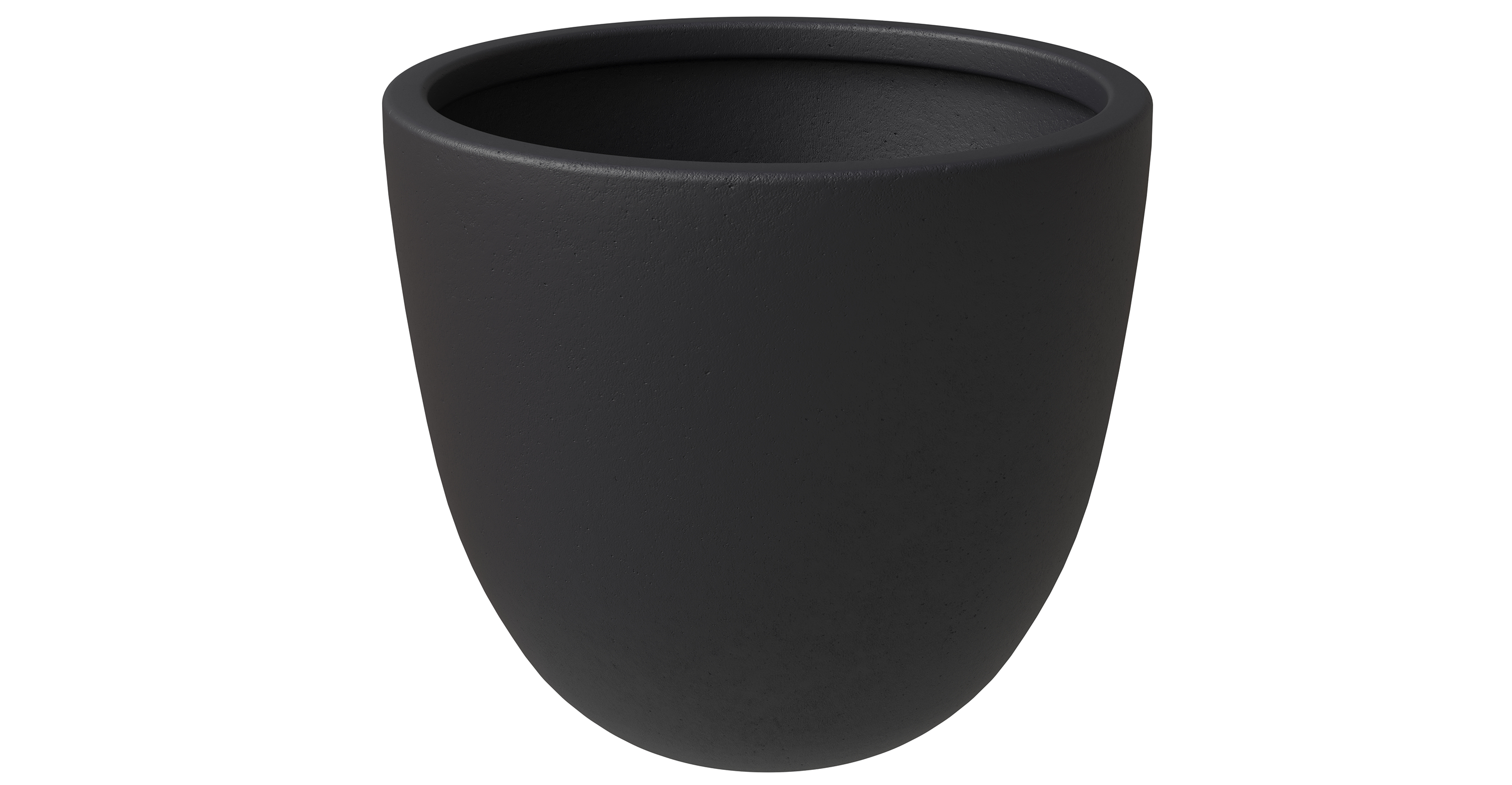 Dahlia Modern Fiberstone and MgO Clay Planter Pot for Indoor and Outdoor 16 Inch / Black