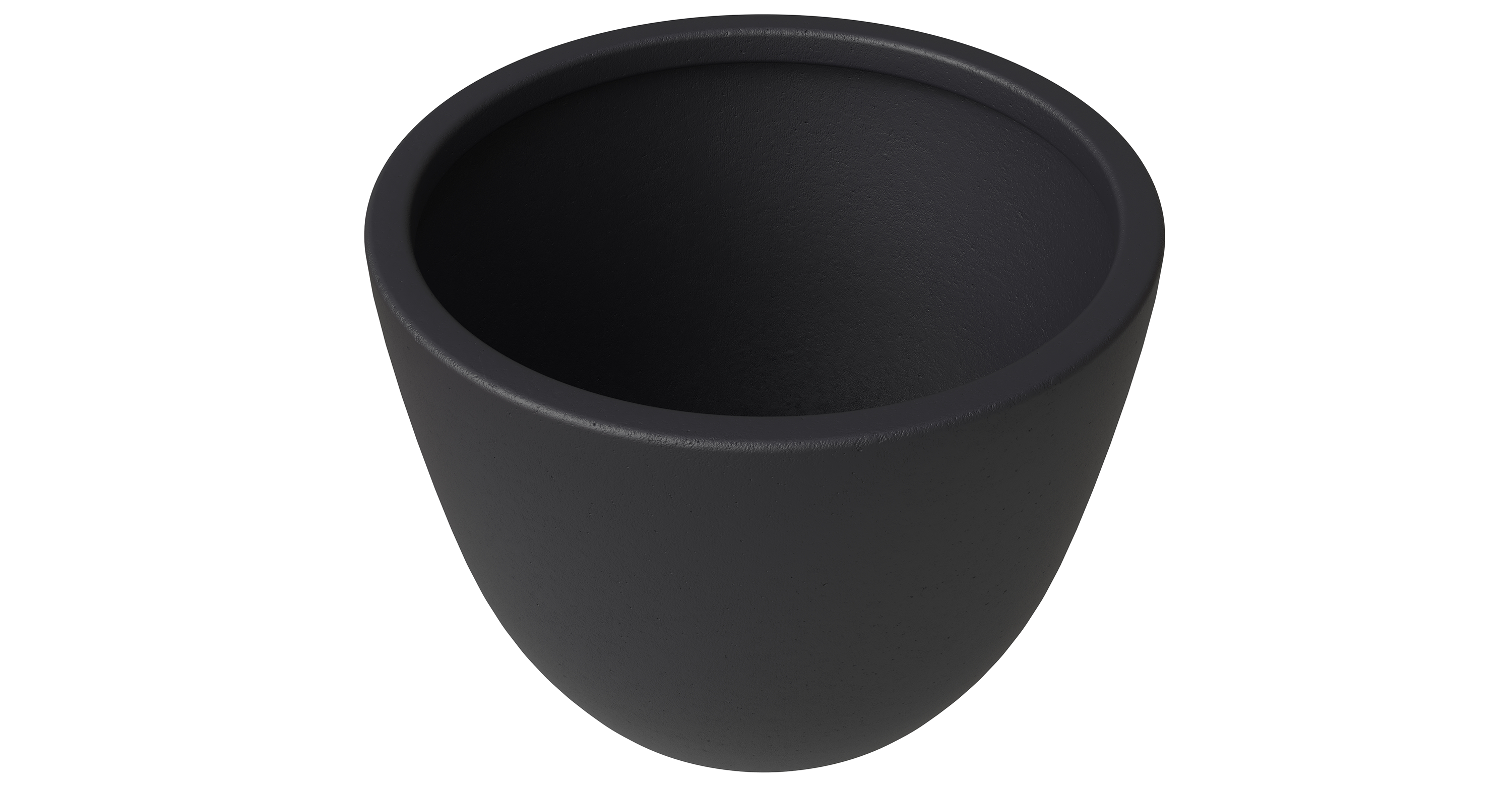 Dahlia Modern Fiberstone and MgO Clay Planter Pot for Indoor and Outdoor 16 Inch / Black