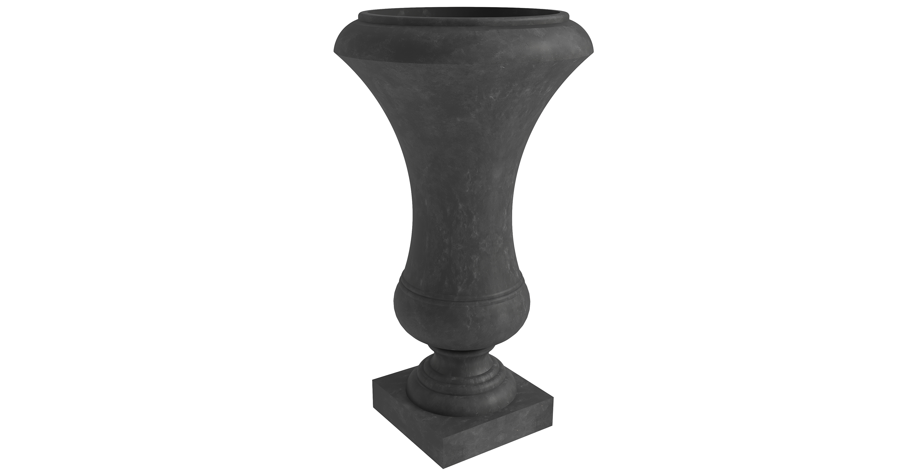 Daisy Fiberstone and Clay Urn Planter with Drainage Holes for Indoor and Outdoor Black