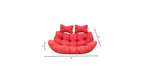 Hanging 2 person Egg Swing Cushion Red