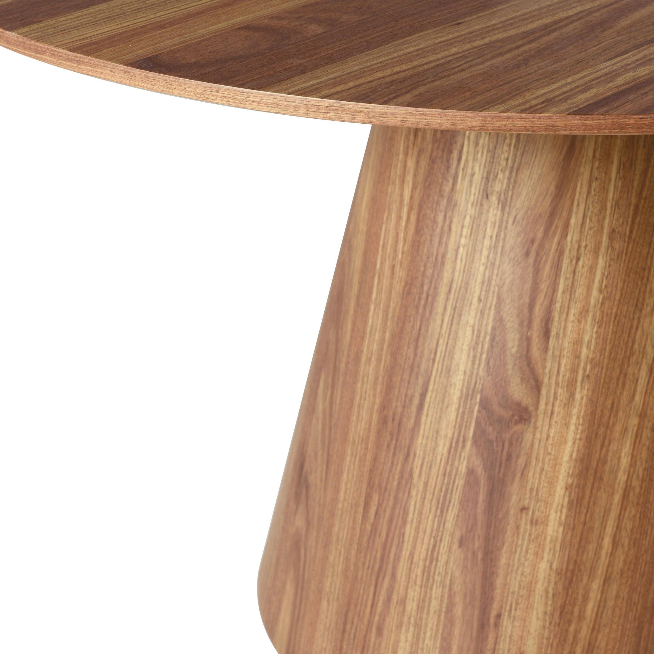 Fynix 47” Round Dining Table with Ash Wood Veneer Top and Pedestal Base