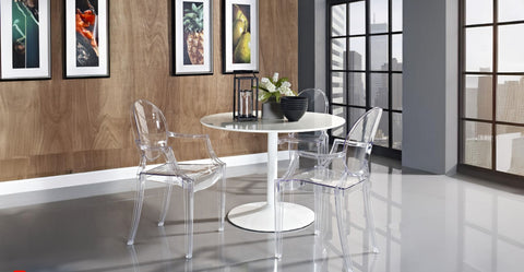 Carroll Modern Acrylic Dining Armchair Clear