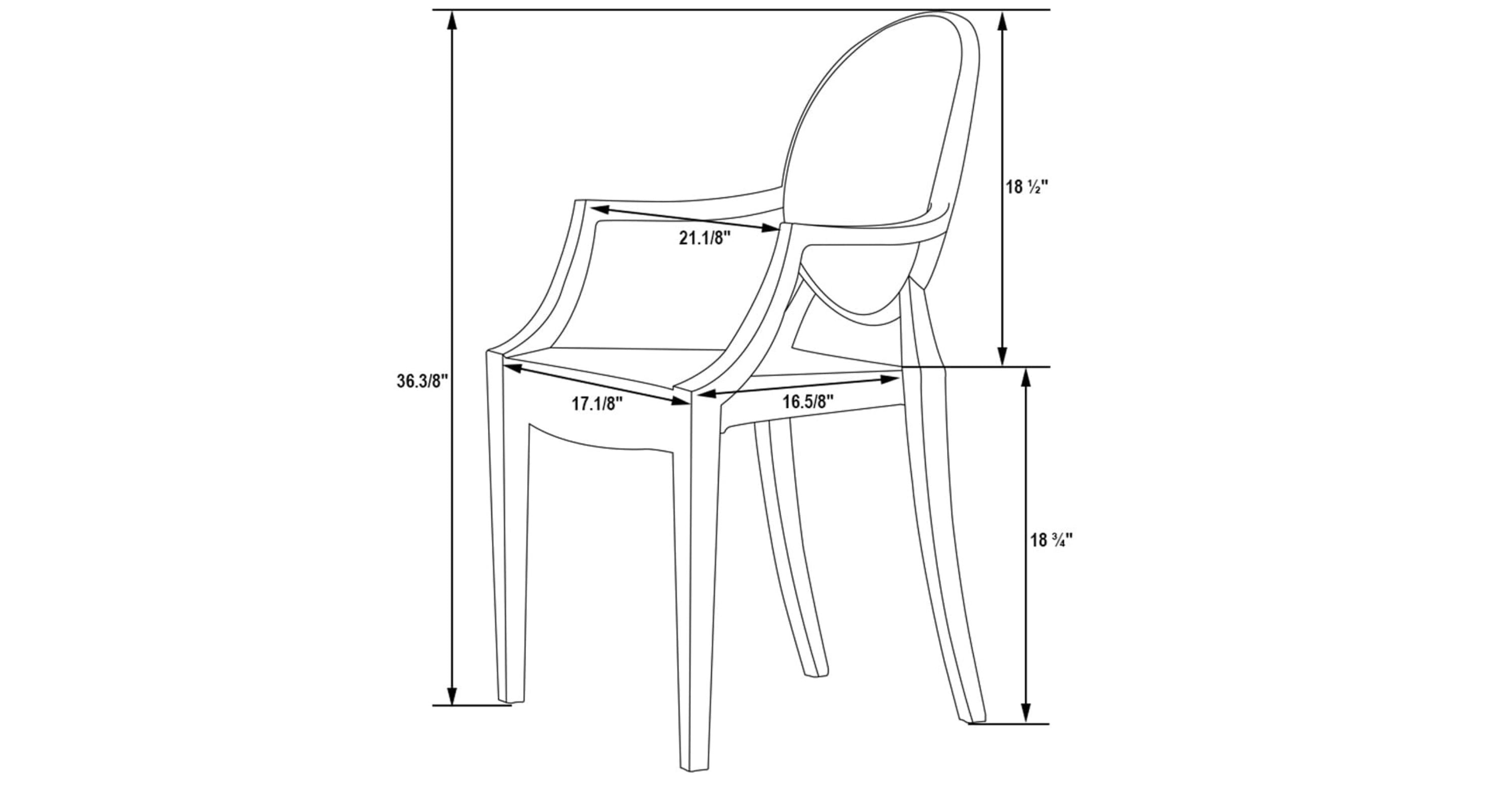 Carroll Modern Acrylic Dining Armchair Clear