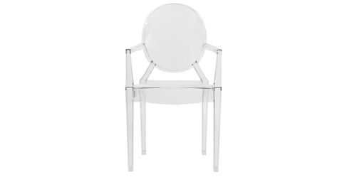 Carroll Modern Acrylic Dining Armchair Clear