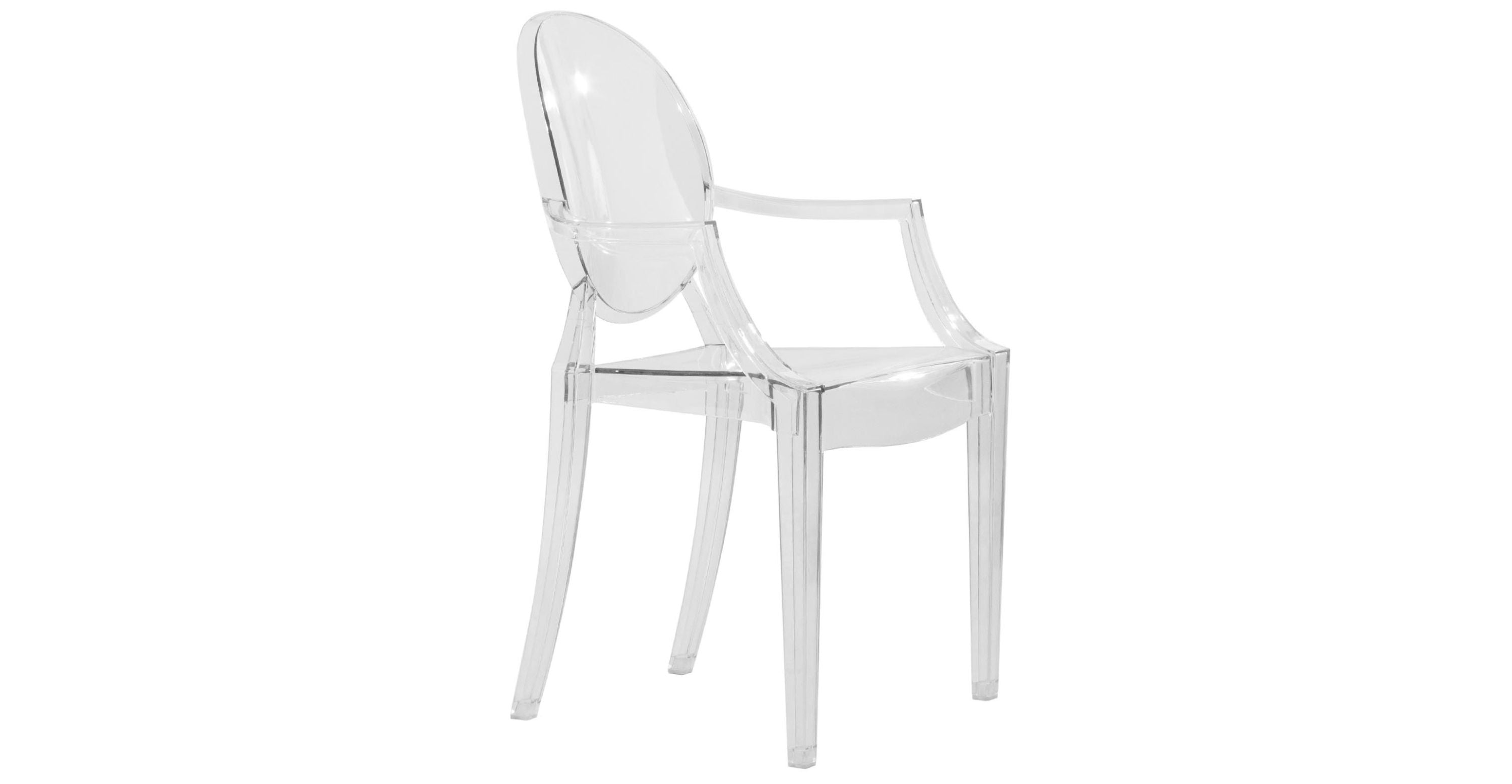 Carroll Modern Acrylic Dining Armchair Clear