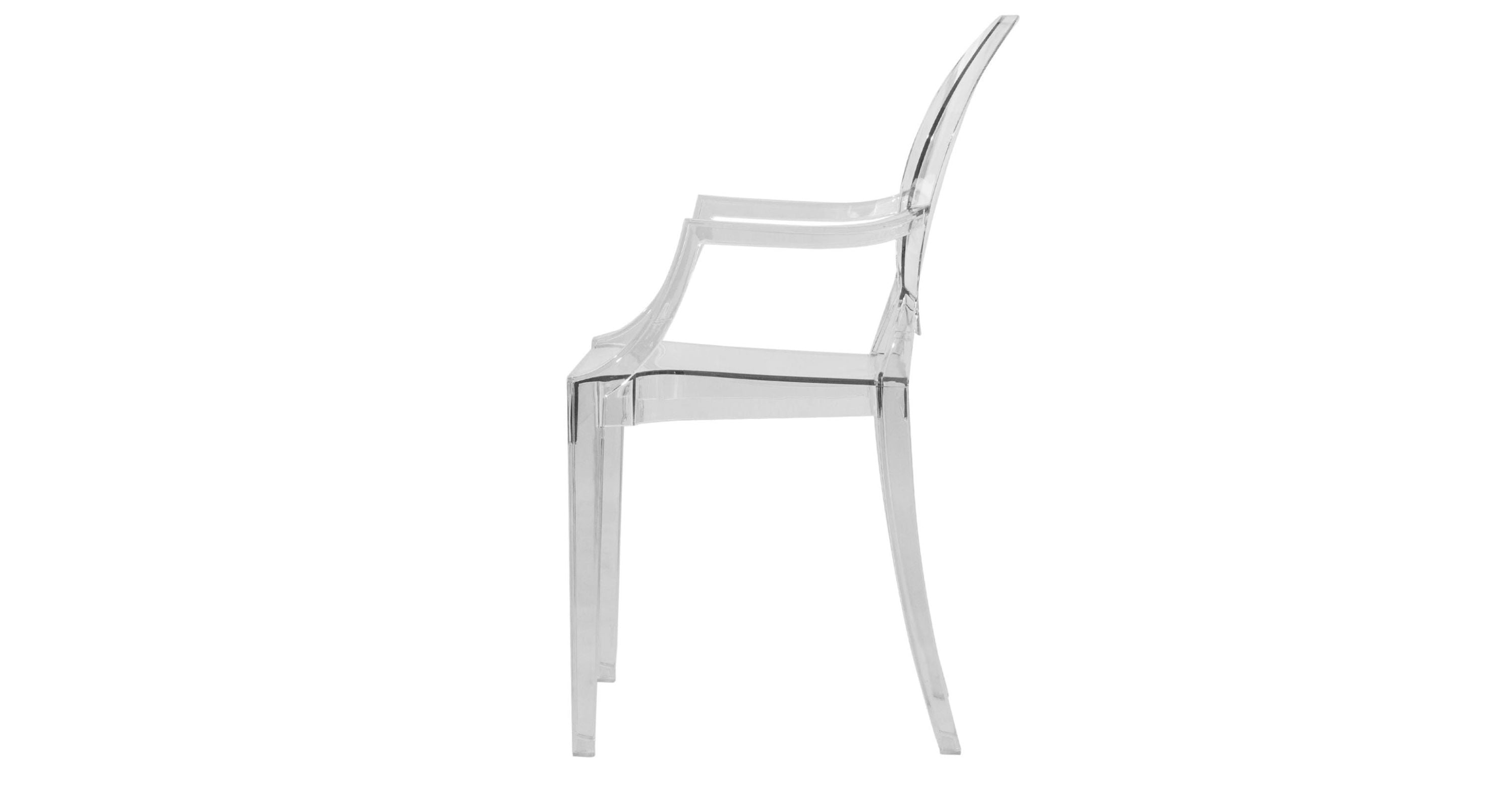 Carroll Modern Acrylic Dining Armchair Clear