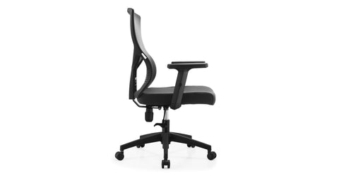 Glen Cotton Mid-Back Adjustable  Office Conference Chair Black