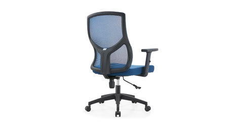 Glen Cotton Mid-Back Adjustable  Office Conference Chair Blue