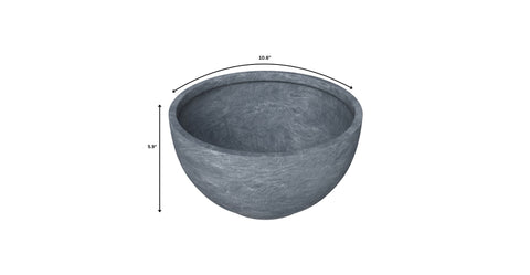 Grove Modern Fiberstone Round Planter Weather Resistant Design Plant Pot 6 Inch / Aged Concrete