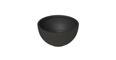 Grove Modern Fiberstone Round Planter Weather Resistant Design Plant Pot 6 Inch / Black