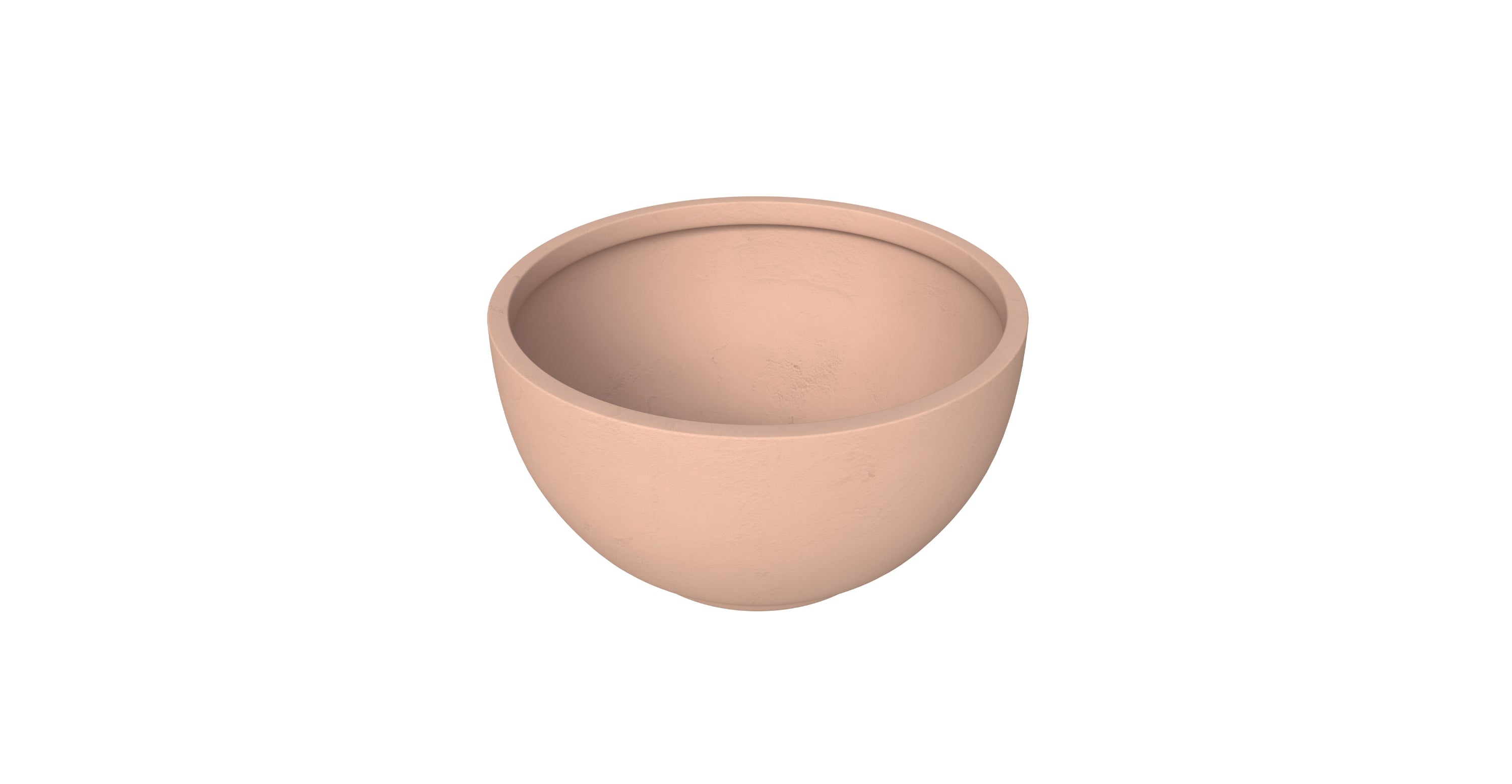 Grove Modern Fiberstone Round Planter Weather Resistant Design Plant Pot 6 Inch / Terra Cotta