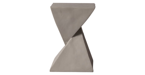 Glint Side Table in Fiberstone Square Accent Table Grey