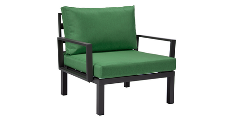 Hamilton 6-Piece Aluminum Patio Conversation Set With Cushions Green