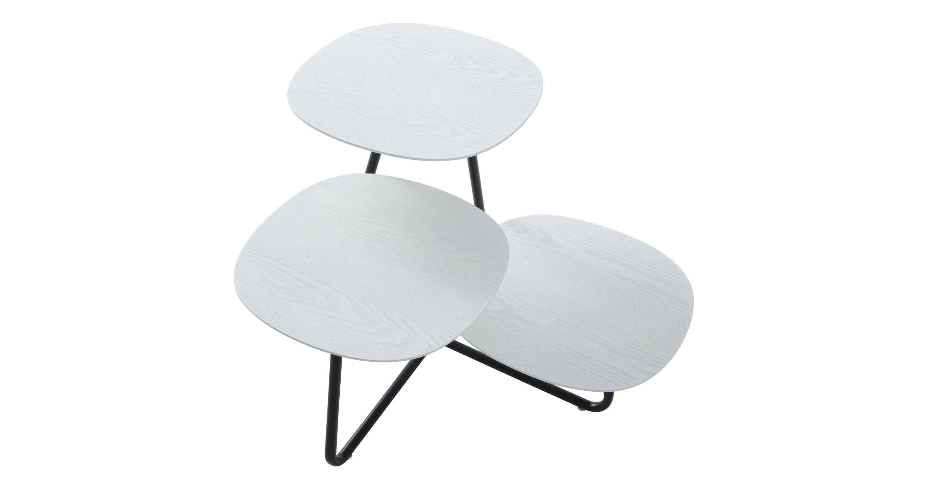 Hazelton Multi-Top End Tables with Manufactured Wood Top and Powder Coated Steel Frame White