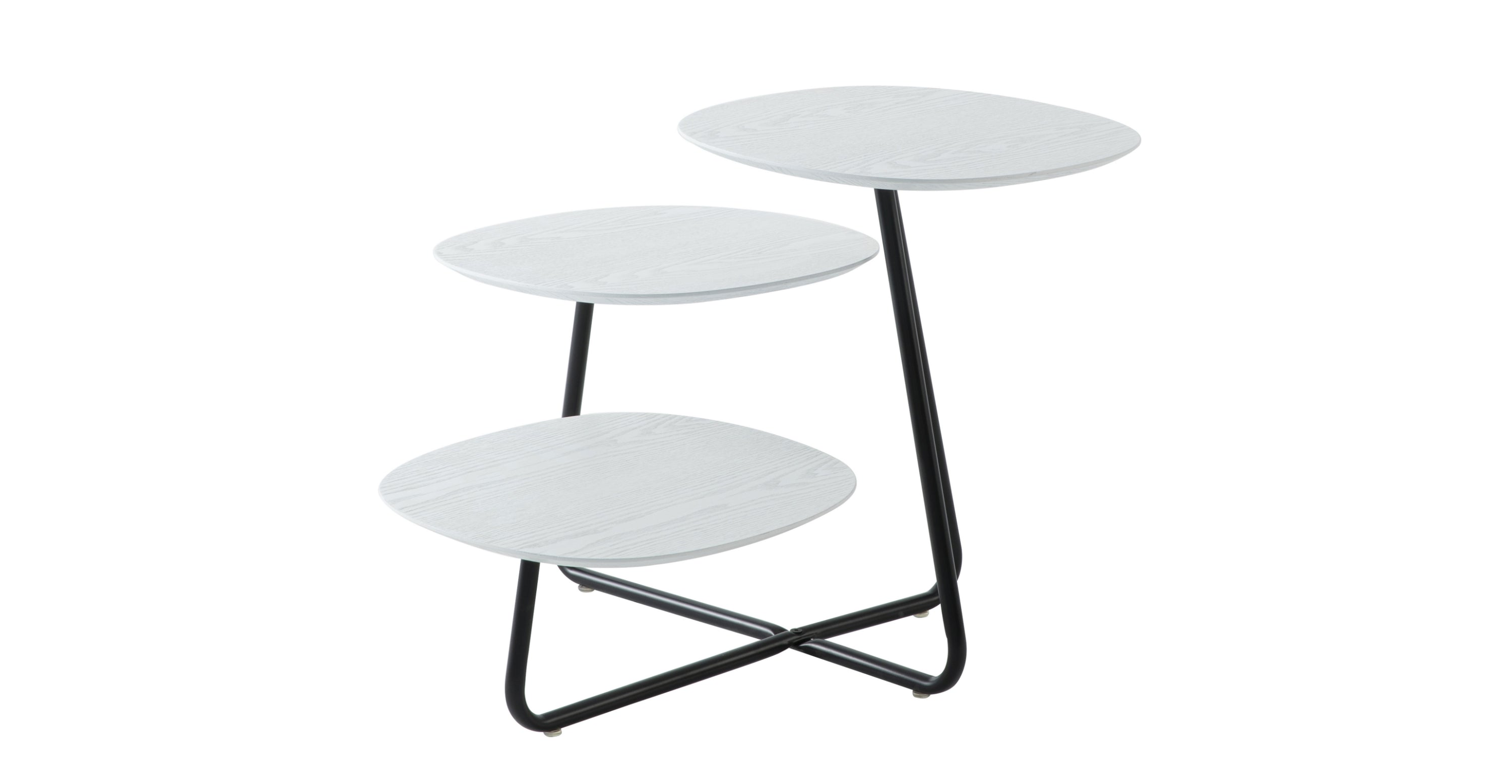 Hazelton Multi-Top End Tables with Manufactured Wood Top and Powder Coated Steel Frame White