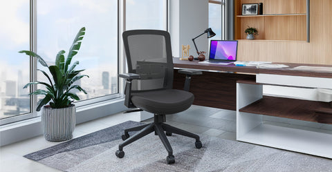 Ingram Ergonomic Modern Office Mesh Task Chair With Adjustable Height Grey/Grey