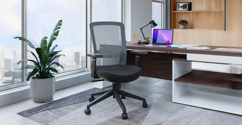 Ingram Ergonomic Modern Office Mesh Task Chair With Adjustable Height Grey