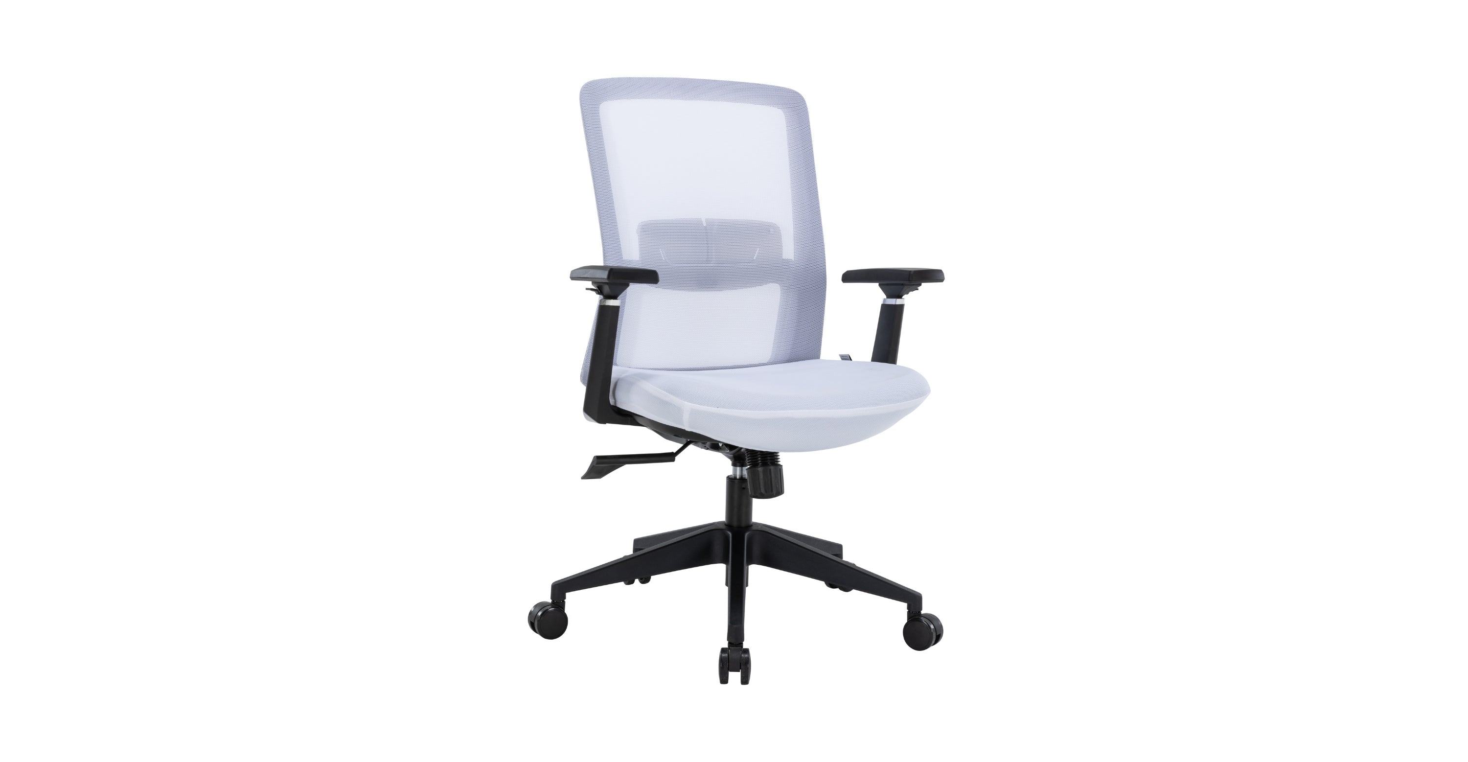 Ingram Ergonomic Modern Office Mesh Task Chair With Adjustable Height White/White