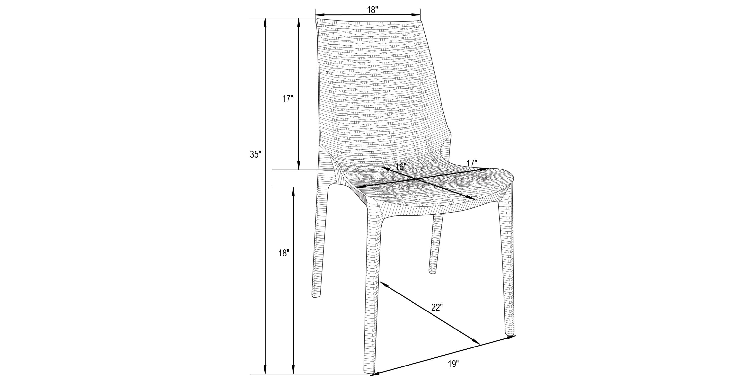 Kent Patio Outdoor Dining Chair Weave Design in Polypropylene Grey