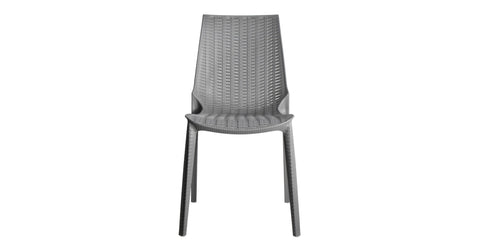 Kent Patio Outdoor Dining Chair Weave Design in Polypropylene Grey