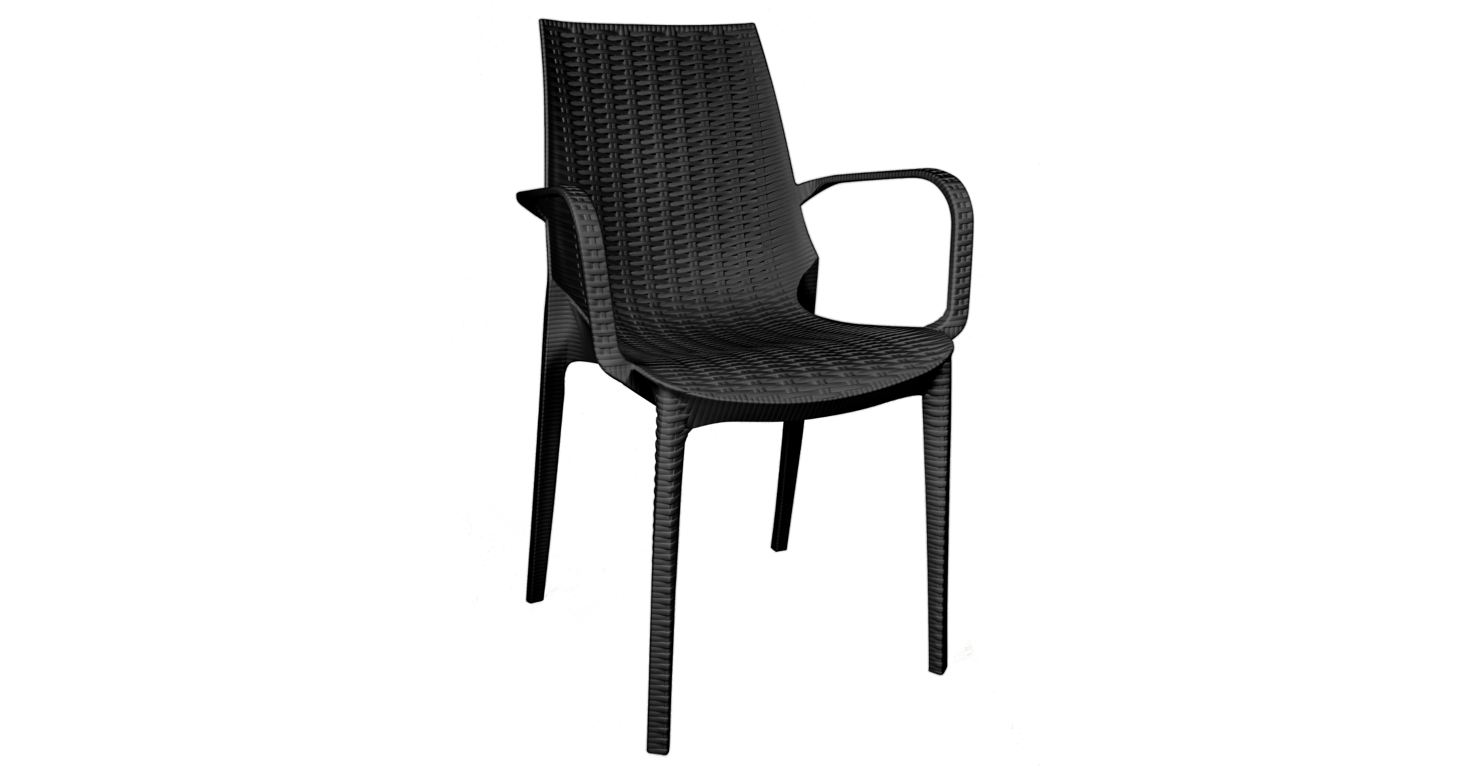 Kent Outdoor Dining Arm Chair Black