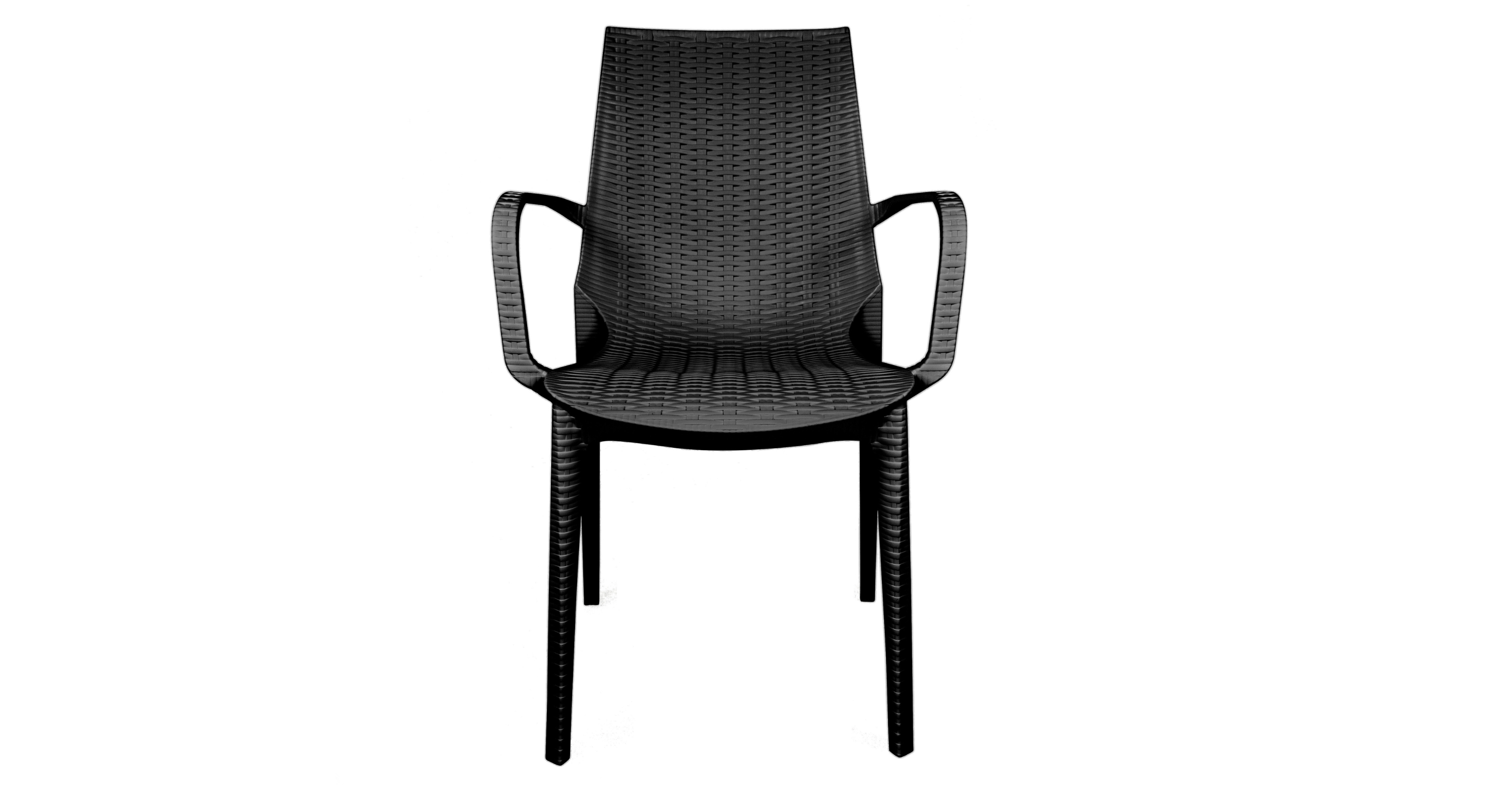 Kent Outdoor Dining Arm Chair Black