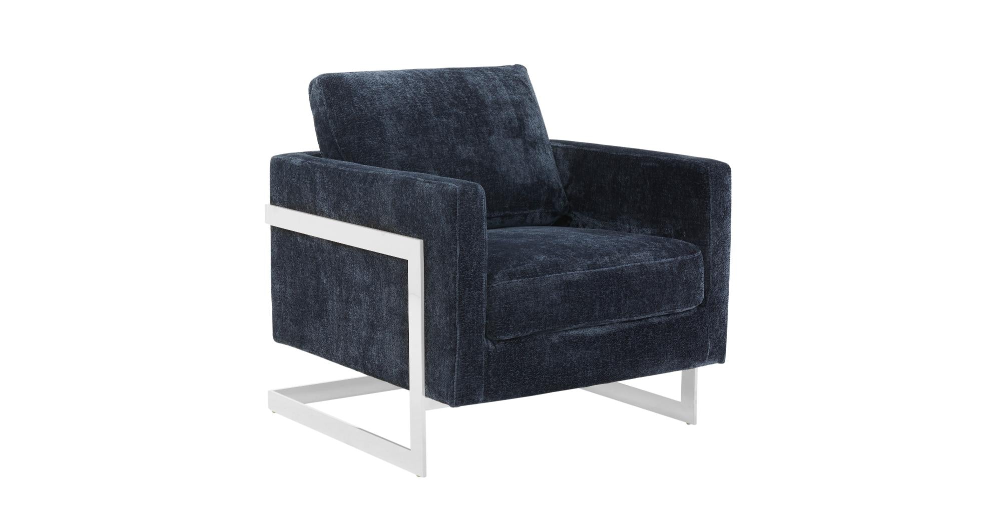 Lincoln Accent Chair Upholstered in Boucle with Black Stainless-Steel Frame