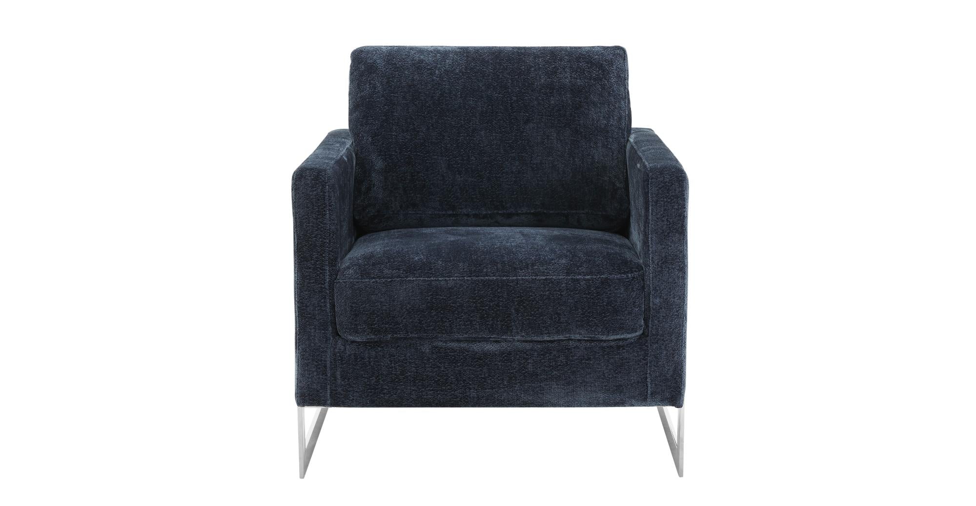 Lincoln Accent Chair Upholstered in Boucle with Black Stainless-Steel Frame