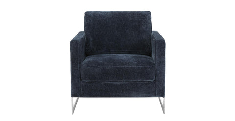 Lincoln Accent Chair Upholstered in Boucle with Black Stainless-Steel Frame