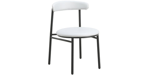 Lume Modern Dining Chair Upholstered in Polyester with Metal Legs Grey