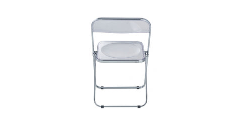 Lawrence Acrylic Folding Chair With Metal Frame Clear / Chrome