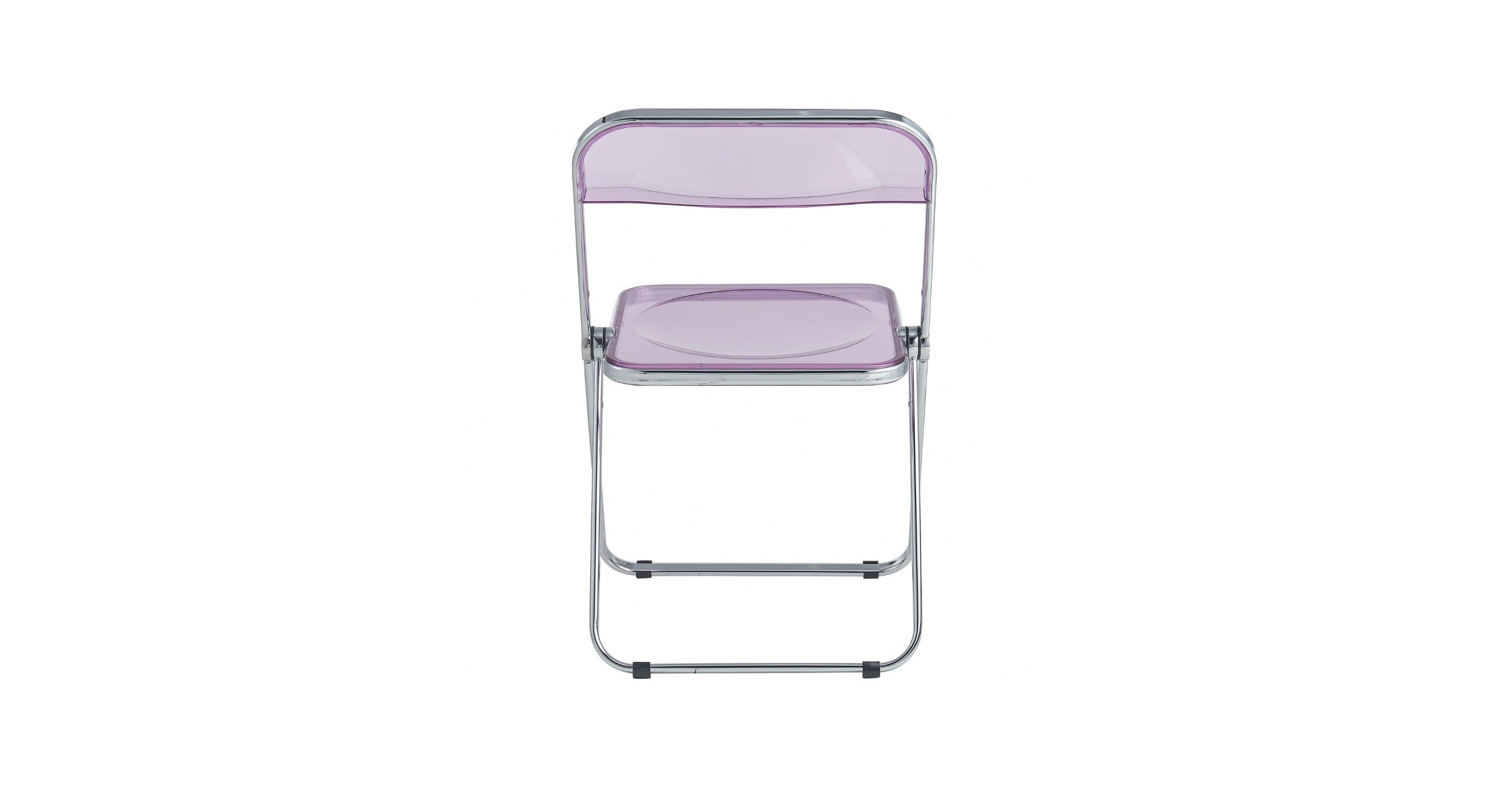 Lawrence Acrylic Folding Chair With Metal Frame Magenta / Chrome