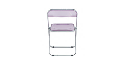 Lawrence Acrylic Folding Chair With Metal Frame Magenta / Chrome