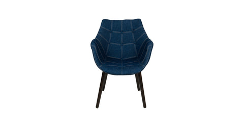 Milburn Modern Tufted Denim Lounge Accent Armchair